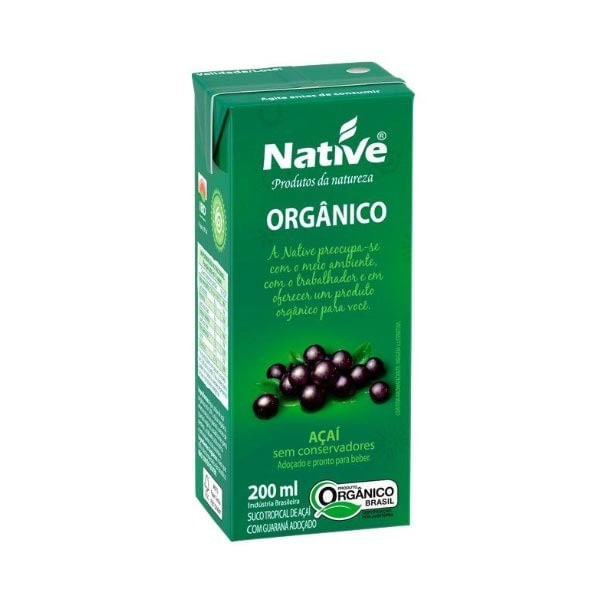 Suco Orgânico NATIVE Açaí com Guaraná  Caixinha 200ml