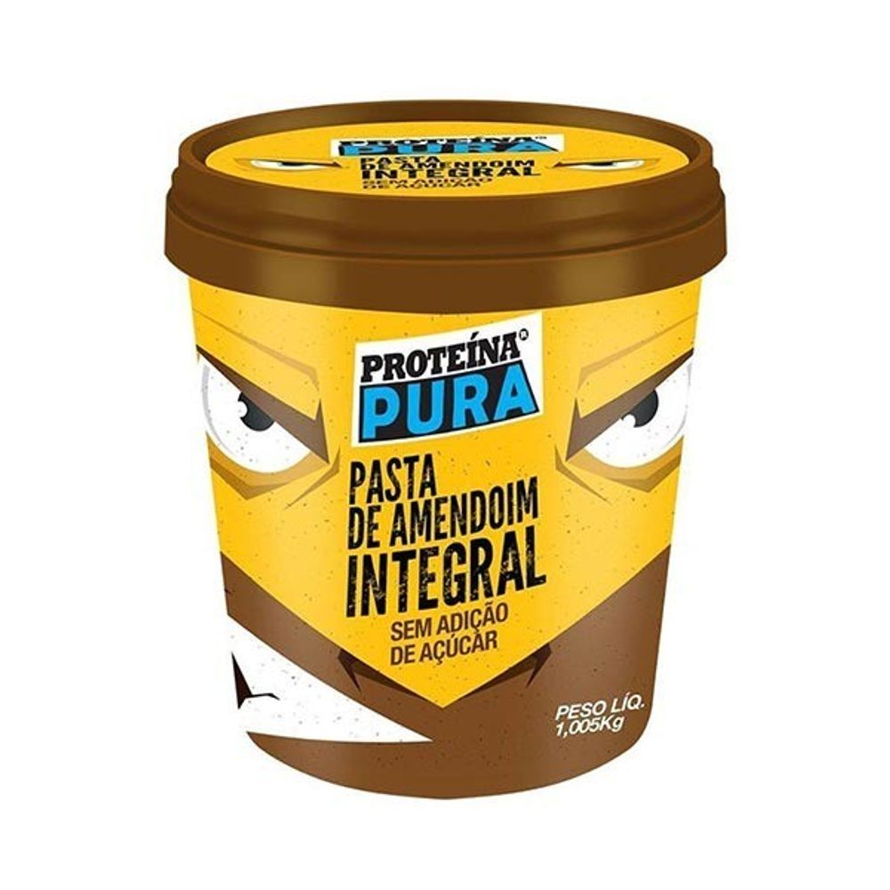 Pasta de Amendoim Integral PROTEÍNA PURA Pote 1kg patiogourmet