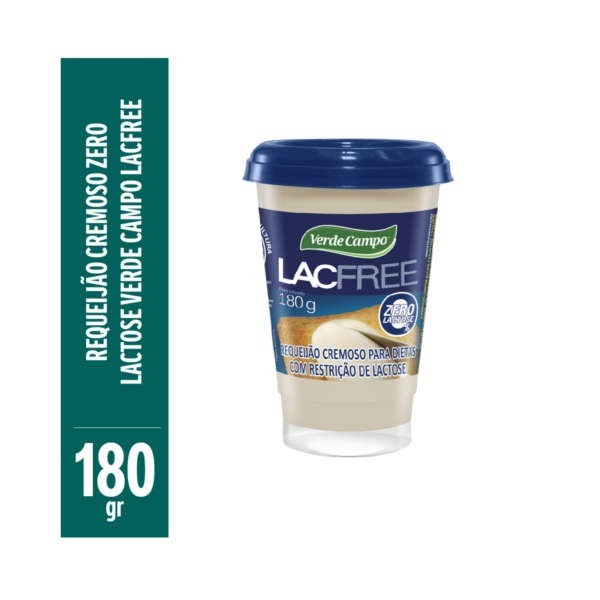 Requeijão Cremoso LACFREE VERDE CAMPO Tradicional Pote 180g