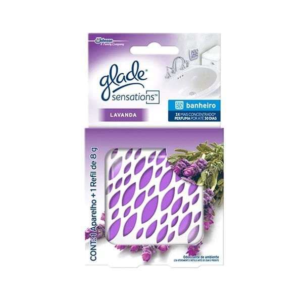 Odorizador Glass GLADE Refil de 30% Desconto Lavanda Pacotinho 8g Odorizador Glass GLADE Refil de 30% Desconto Lavanda Pacotinho 8g
