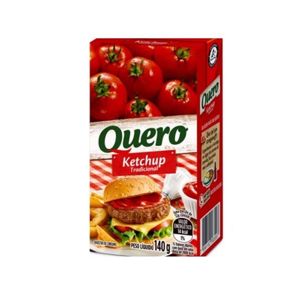 Ketchup QUERO Tradicional Caixa 140g patiogourmet