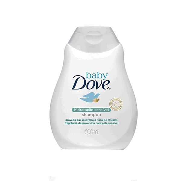 Shampoo DOVE Hidratação Sensível Baby Bebê Frasco 200ml