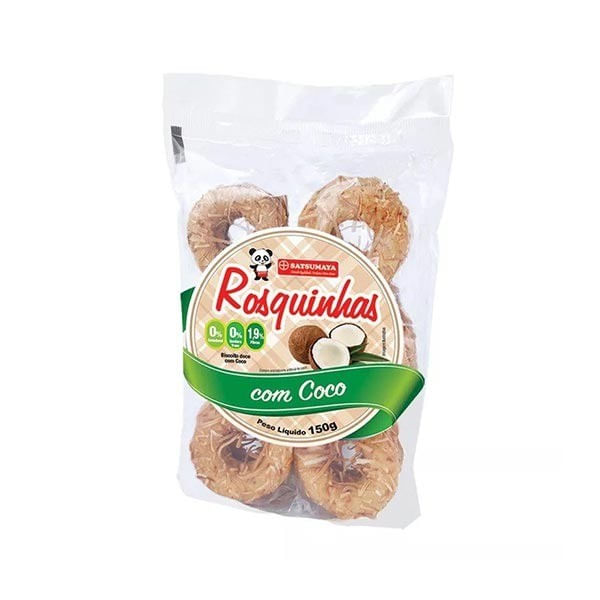 Biscoito Doce ROSQUINHAS com Coco Pacote 150g