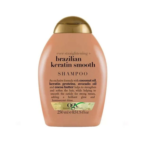 Shampoo Ever Straightening OGX Brazilian Keratin Smooth Frasco 250g