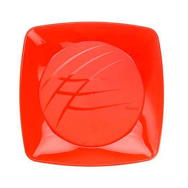 Prato Descartável PRAFESTA Quadrado Grande Vermelho Pacote 10un Prato Descartável PRAFESTA Quadrado Grande Vermelho Pacote 10un