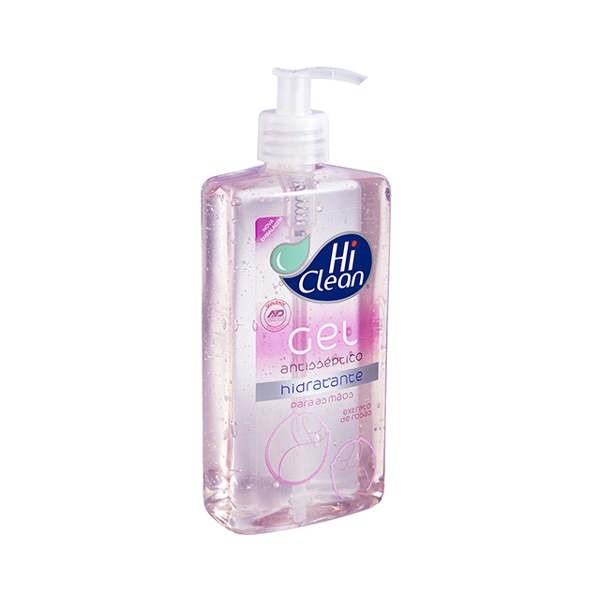 Gel Antisséptico hidratante com Extrato de Rosas HI CLEAN Frasco 438g