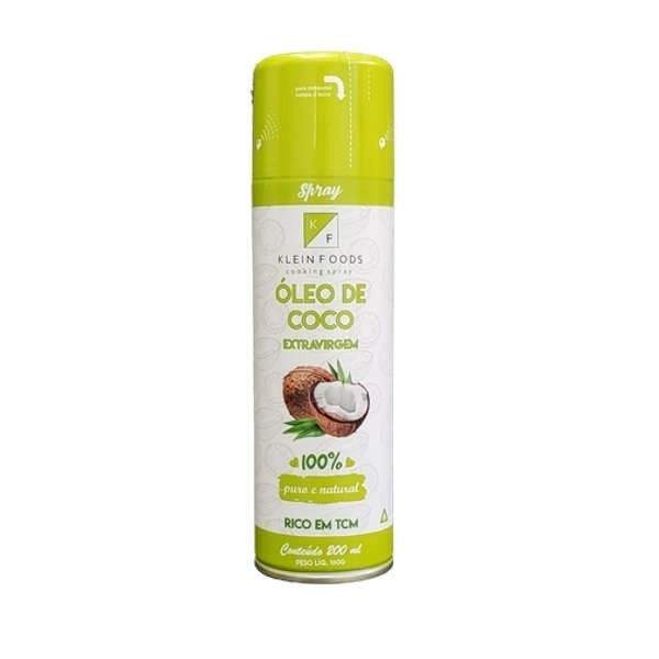 Óleo de Coco Extravirgem KLEIN FOODS 100% Puro e Natural Spray 200ml