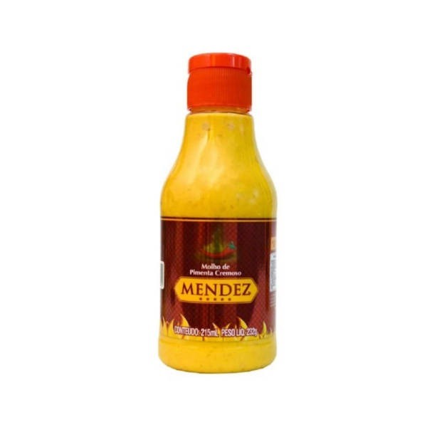Molho de Pimenta MENDEZ Cremosa Tradicional Frasco 215ml Molho de Pimenta MENDEZ Cremosa Tradicional Frasco 215ml