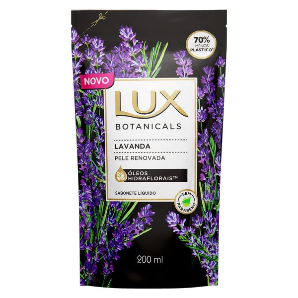 Sabonete Líquido Lavanda Lux Botanicals Sachê 200ml Refil