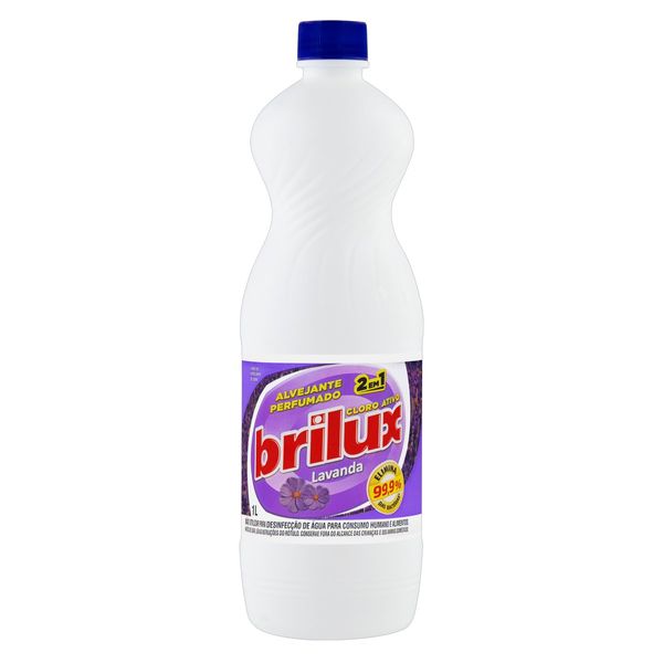 Alvejante 2 em 1 com Cloro Lavanda Brilux Frasco 1l Alvejante 2 em 1 com Cloro Lavanda Brilux Frasco 1l