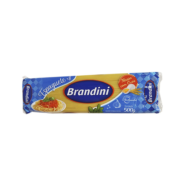Macarrão Espaguete Com Ovos BRANDINI Pacote 500g Macarrão Espaguete Com Ovos BRANDINI Pacote 500g