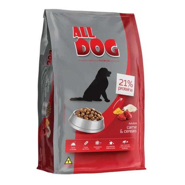 Ração para Cães Adultos ALL DOG Sabor Carne e Cereais Pacote 3 kg