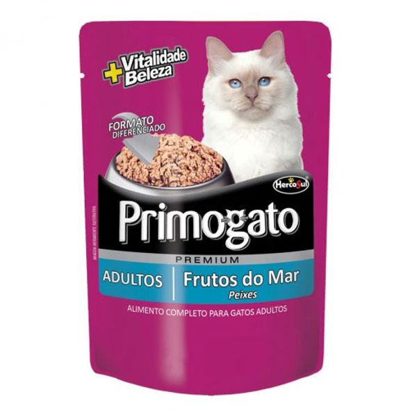 Ração para Gatos Primogato Premium Frutos do Mar Sachê 85g Ração para Gatos Primogato Premium Frutos do Mar Sachê 85g