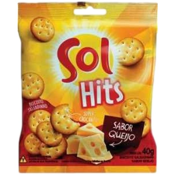 Biscoito Hits Queijo Sol Pacote 40G