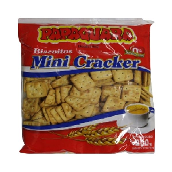 Biscoito Mini Cream Cracker Papaguara Pacote 200g BOLACHA PAPAGUARA 200G MINI CRACKER