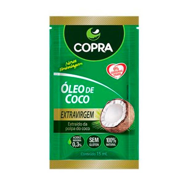 Óleo de Coco Copra Extra Virgem Sachê 15ml