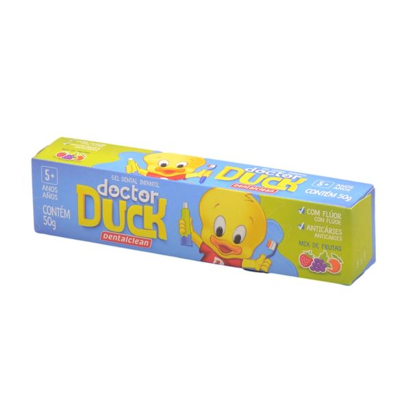 Gel Dental Doctor Duck Com Fluor Mix de Frutas Detalclean Frasco 50G