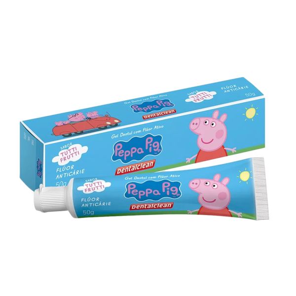 Gel Dental Peppa Pig Com Fluor Tutti Frutti Dentalclean Frasco 50G
