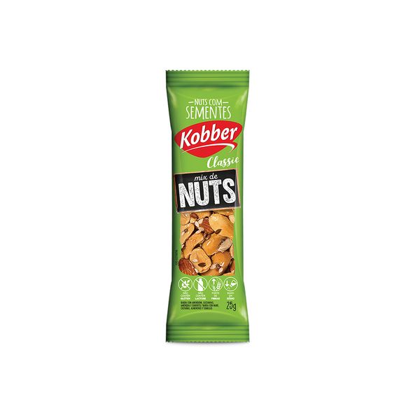 Barra de Cereal Kobber Nuts com Semente 25g