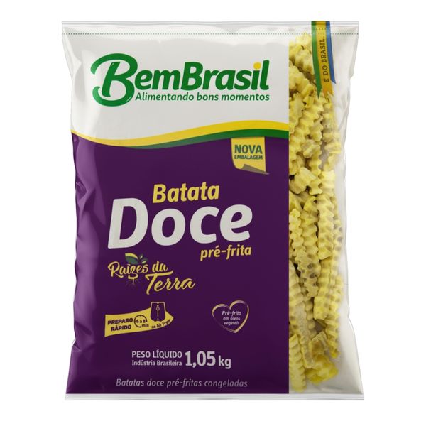 Batata Palito Doce Congelada Bem Brasil Pacote 1,05kg