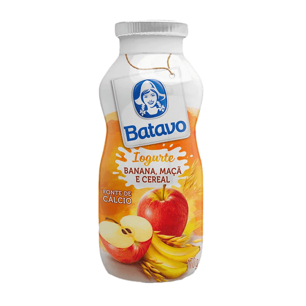 Iogurte Liquido Maça Banana e Cereal Batavo Frasco 170G