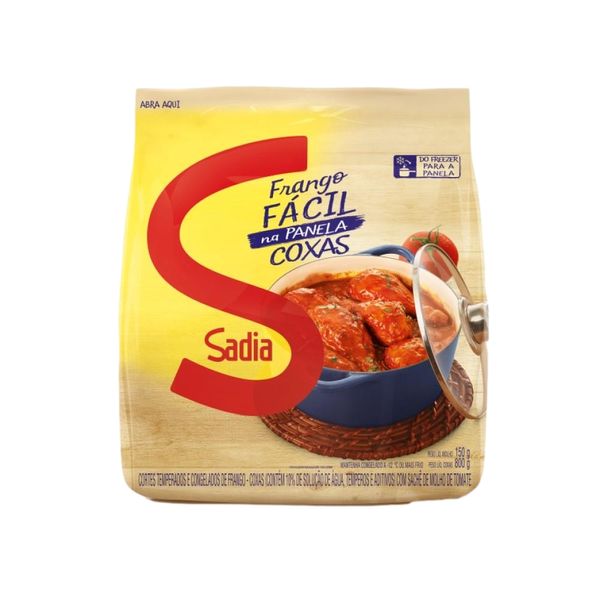 Coxas de Frango Temperadas Com osso e com Pele Sadia 950g Coxas de Frango Temperadas Com osso e com Pele Sadia 950g