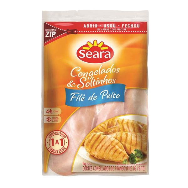 File de Peito IQF Congelado Seara Pacote 1KG File de Peito IQF Congelado Seara Pacote 1KG