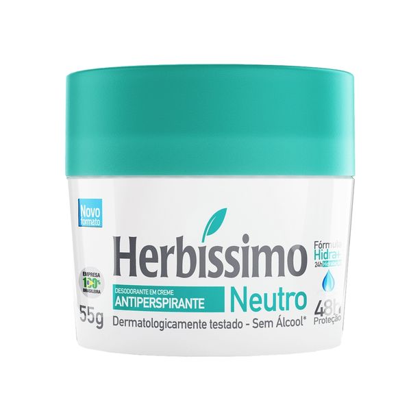 Desodorante Creme Neutro Herbissimo Pote 55G
