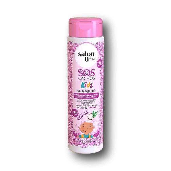Shampoo S.O.S Cachos Kids Salon Line Frasco 300ml