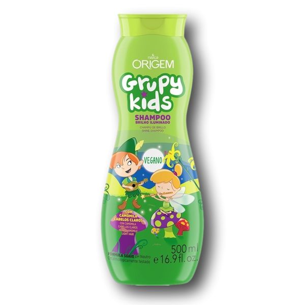 Shampoo Infantil Grupy Kids Brilho Iluminado Origem Frasco 500ML