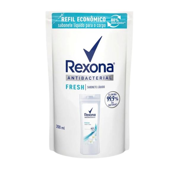 Sabonete Líquido Antibacterial Fresh Refil Rexona Frasco 200MLST LIQ REXONA REF 200ML ANTIBAC FRESH