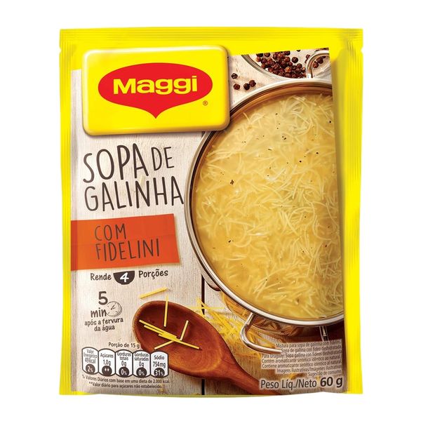 Sopa de Galinha com Fidelini Maggi Sachê 60g
