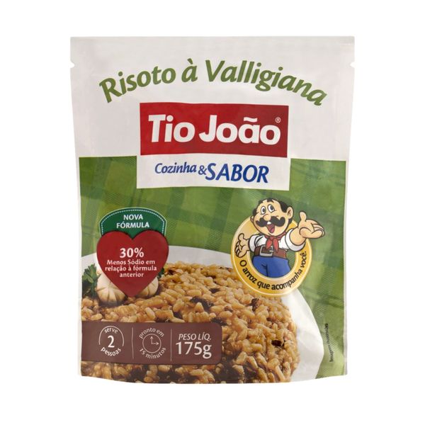 Arroz Valligiana Cozinha & Sabor Tio João Pacote 175g
