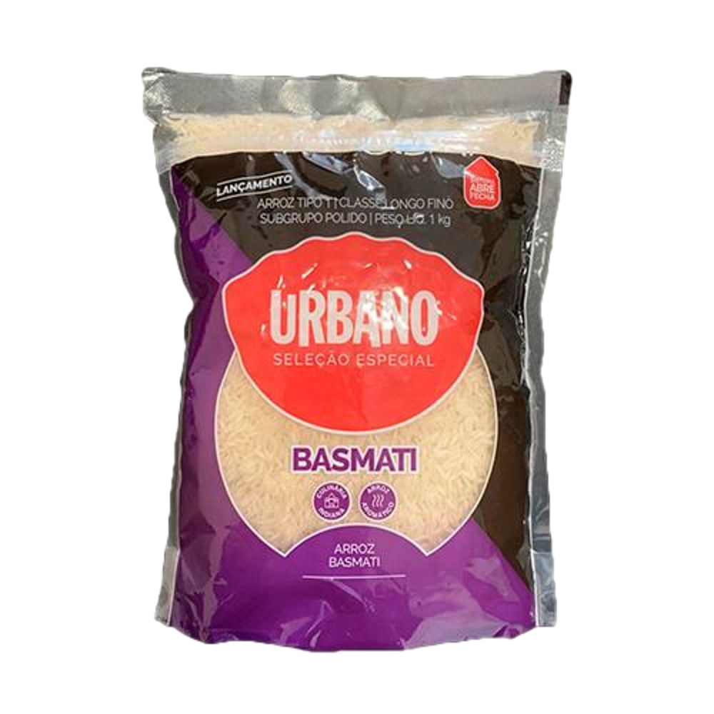 Arroz Basmati Urbano Pacote 1kg mercantilnovaera