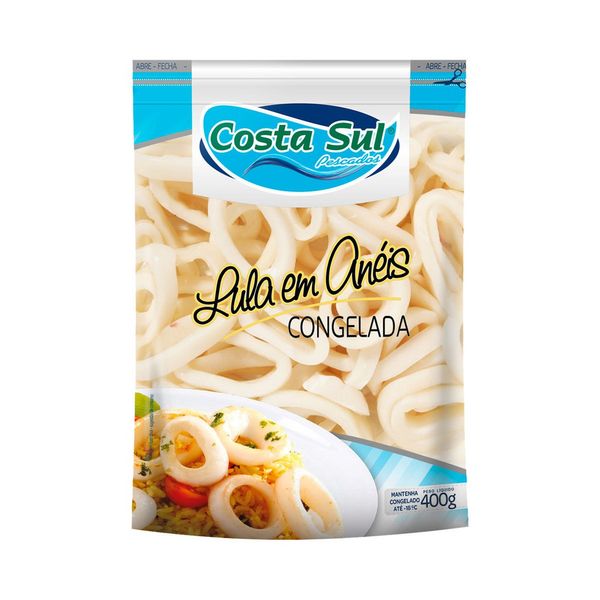 Lula em Aneis Costa Sul Congelado Pacote 400g Lula em Aneis Costa Sul Congelado Pacote 400g