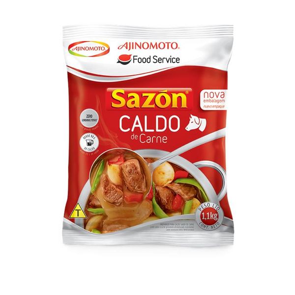 Tempero Caldo Carne Sazon Profissional Pacote 1,1Kg