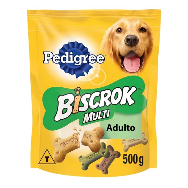 Biscoito Biscrok Multi para Cães Adultos Pedigree Pacote 500g