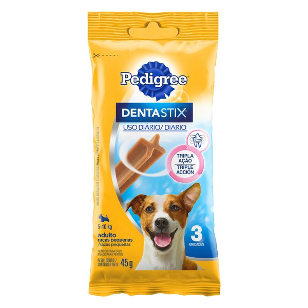 Petisco para Cães Adultos Raças Pequenas Dentastix Pedigree 3un Pacote 45g