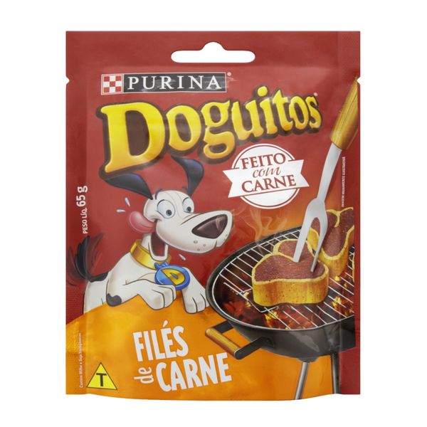 Petiscos para Cães Cortes Especiais Filé de Carne Doguito Purina Sache 65g