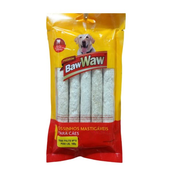 Osso Palito Para Cães Nº15  Baw Waw Sache 100g