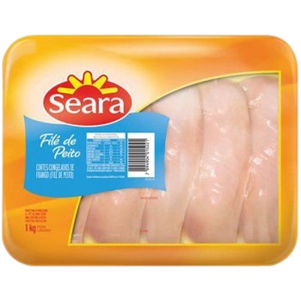 Filé de Peito de  Frango Congelado SEARA Bandeja 1kg