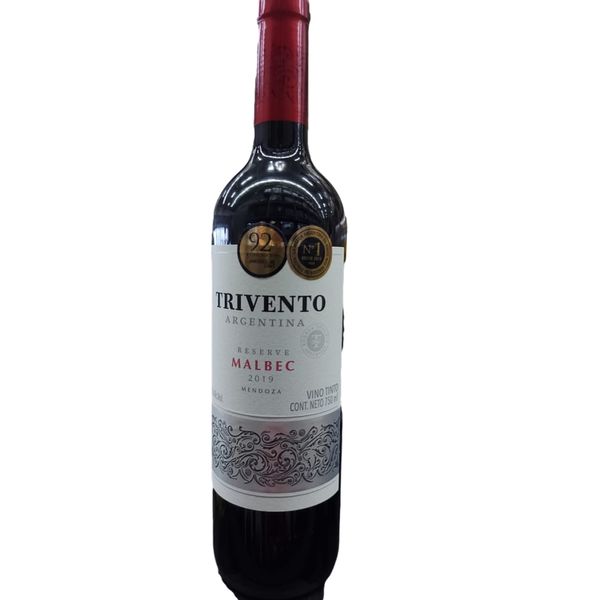 Vinho Fino Tinto Seco  Argentino Reserve Malbec Trivento Garrafa 750ML