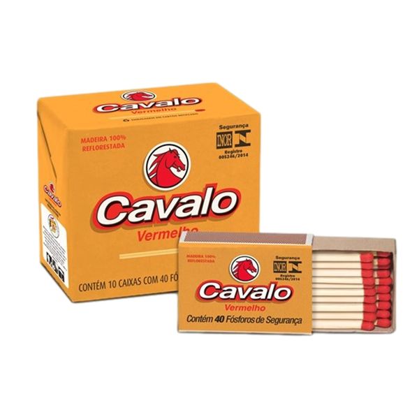 Fósforos Cavalo Vermelho Com 10 Caixas Fósforos Cavalo Vermelho Com 10 Caixas