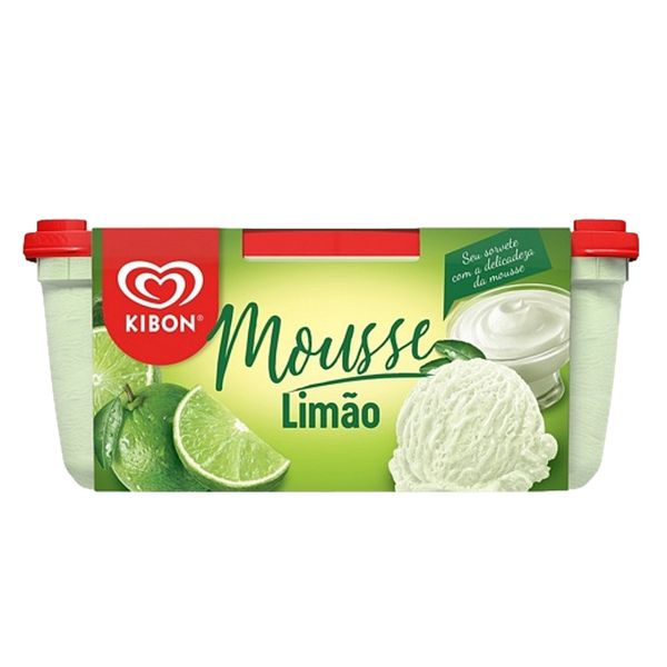 Sorvete Mousse de Limão Kibon 1.3L Sorvete Mousse de Limão Kibon 1.3L