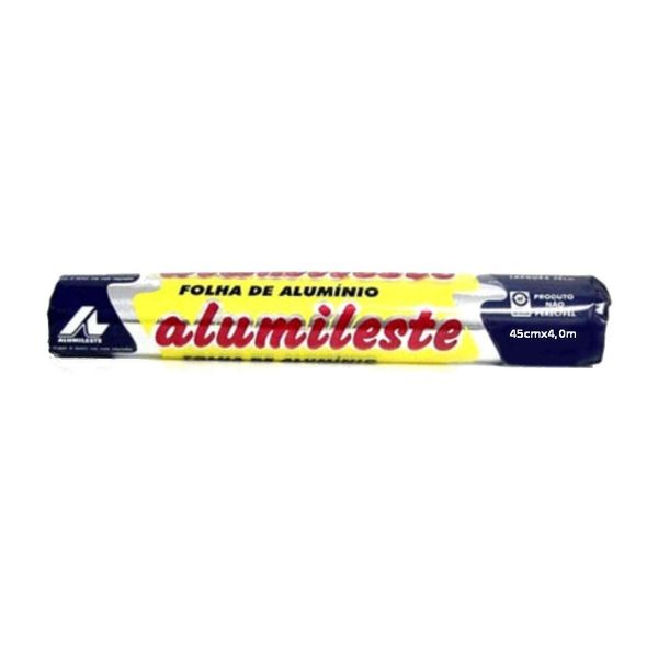 Folha de Alumínio ALUMILESTE Rolo 45cmx4,0m Folha de Alumínio ALUMILESTE Rolo 45cmx4,0m