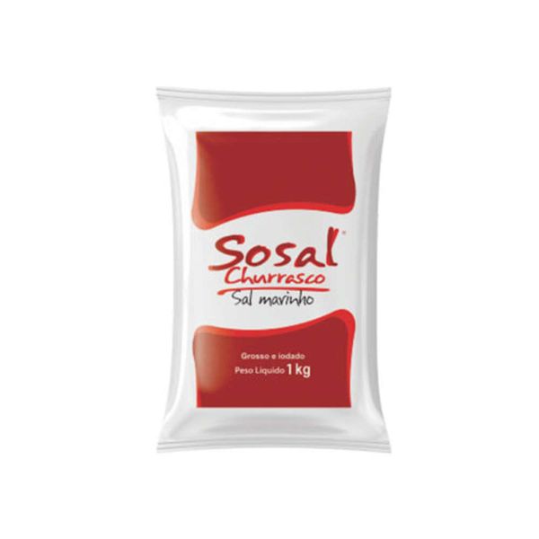 Sal Grosso SOSAL para Churrasco Pacote 1kg