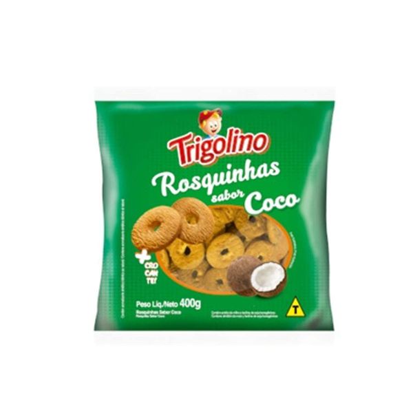 Biscoito Rosquinha TRIGOLINO COCO Pacote 400g Biscoito Rosquinha TRIGOLINO COCO Pacote 400g
