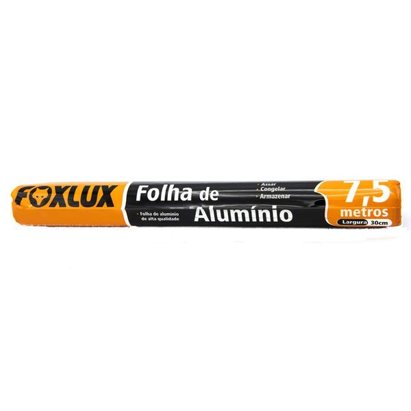 Folha de Alumínio FOXLUX Rolo 30cmx7,5m