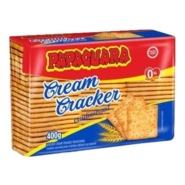 Biscoito Cream Cracker Tradicional Papaguara Pacote 400g