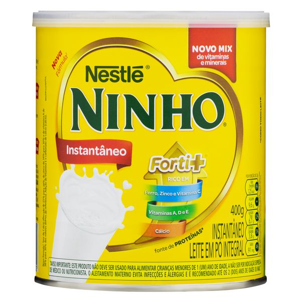 Leite em Pó instantâneo Ninho Forti+Nestlé Lata 400g